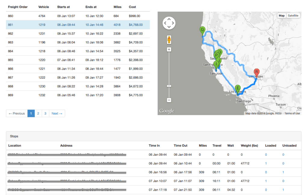 SAP Transportation Management Optimization Shipment Details