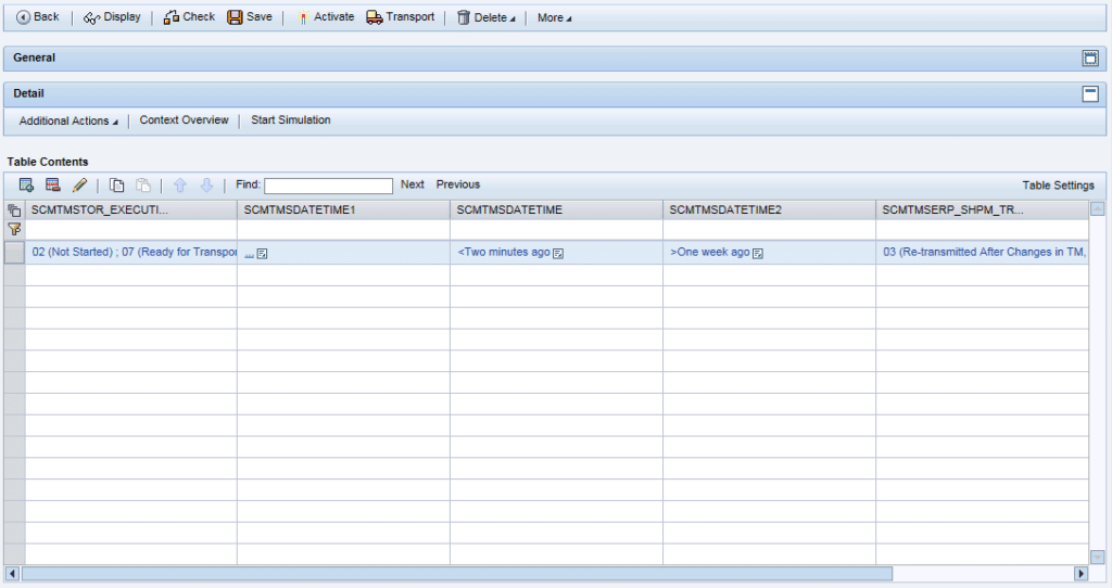 SAP TM BRF Decision Table