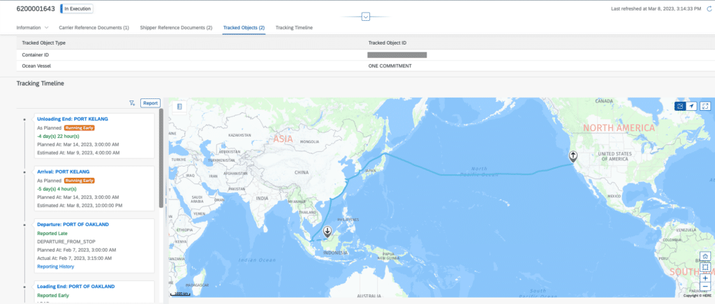 Visual events in SAP Global Track and Trace